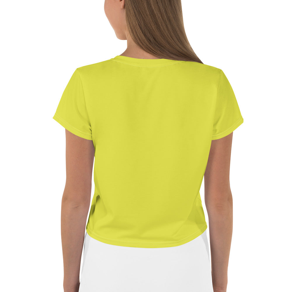 Fix It In Post (LOL) All-Over Print Crop Tee (Yellow Variant)