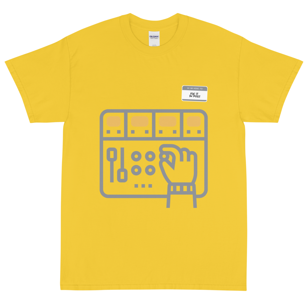 Fix It In Post (Hand On The Board)- Short Sleeve T-Shirt (Grey Variant)