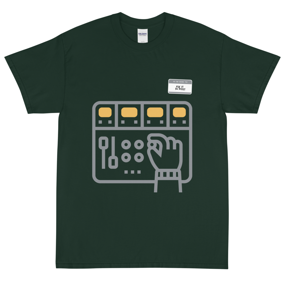 Fix It In Post (Hand On The Board)- Short Sleeve T-Shirt (Grey Variant)