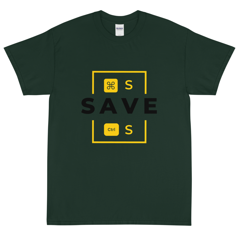Press Save - Short Sleeve T-Shirt (Black Variant)