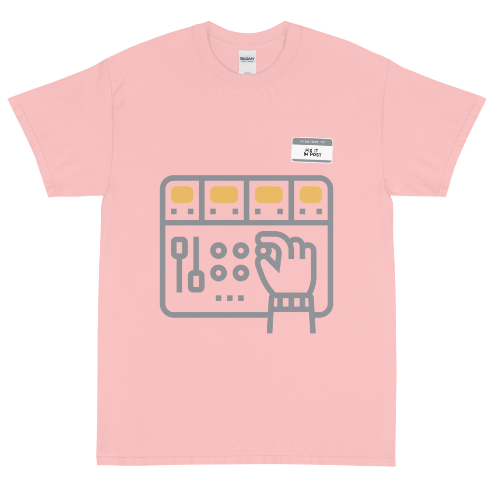 Fix It In Post (Hand On The Board)- Short Sleeve T-Shirt (Grey Variant)
