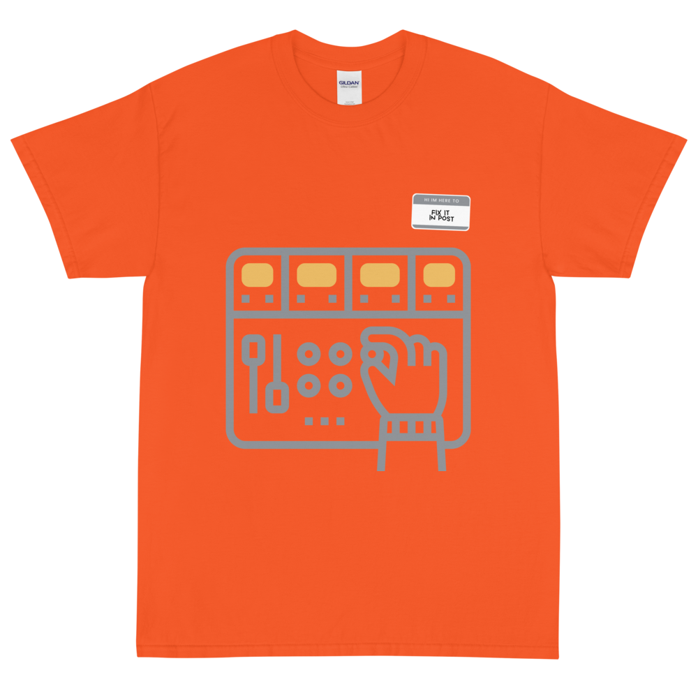 Fix It In Post (Hand On The Board)- Short Sleeve T-Shirt (Grey Variant)