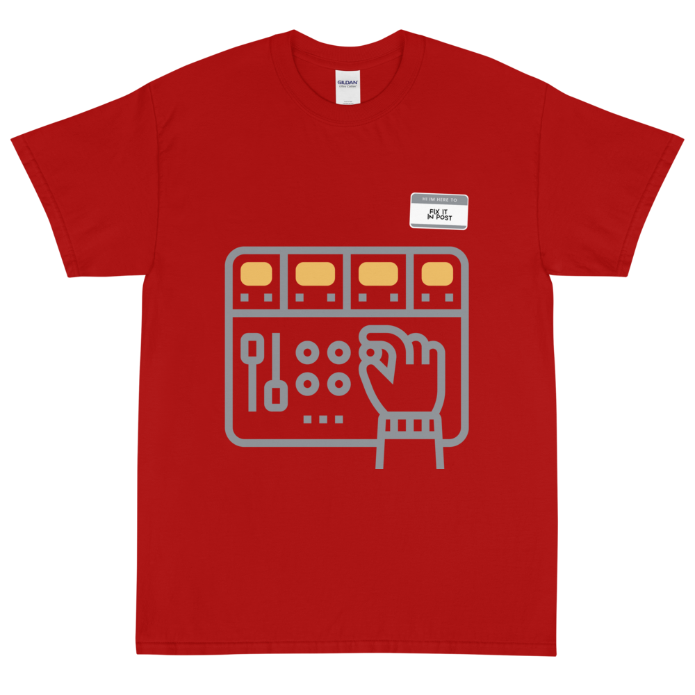 Fix It In Post (Hand On The Board)- Short Sleeve T-Shirt (Grey Variant)