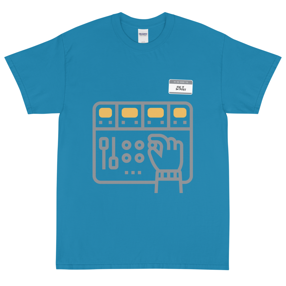Fix It In Post (Hand On The Board)- Short Sleeve T-Shirt (Grey Variant)