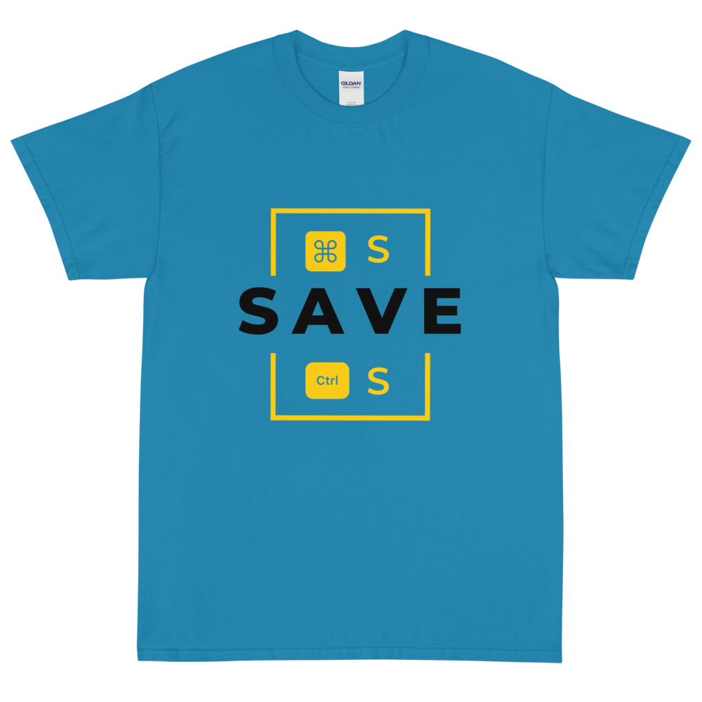 Press Save - Short Sleeve T-Shirt (Black Variant)
