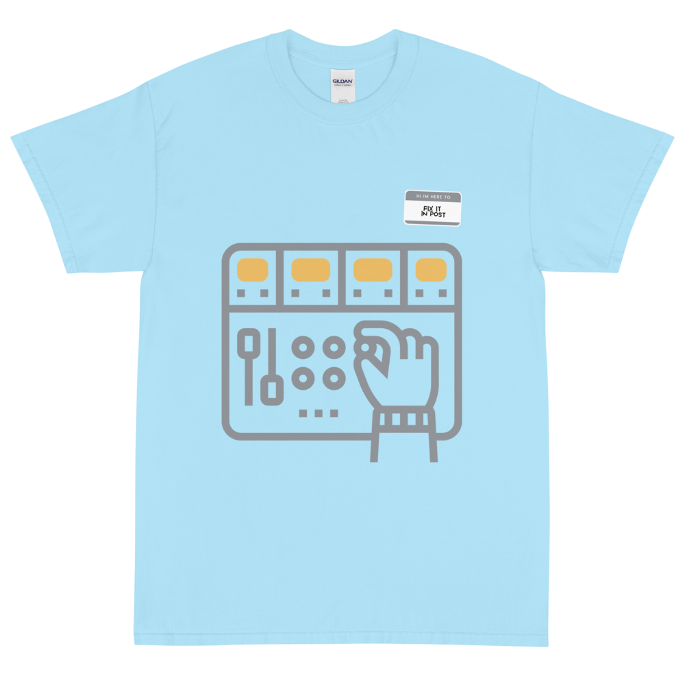 Fix It In Post (Hand On The Board)- Short Sleeve T-Shirt (Grey Variant)