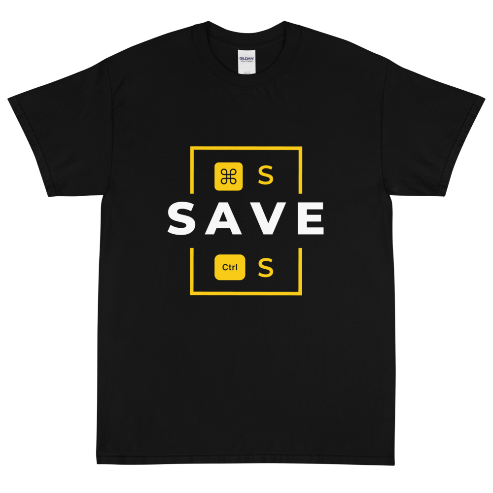 Press Save - Short Sleeve T-Shirt (White Variant)