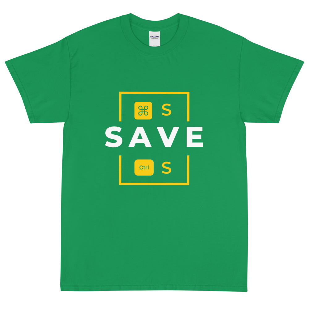 Press Save - Short Sleeve T-Shirt (White Variant)