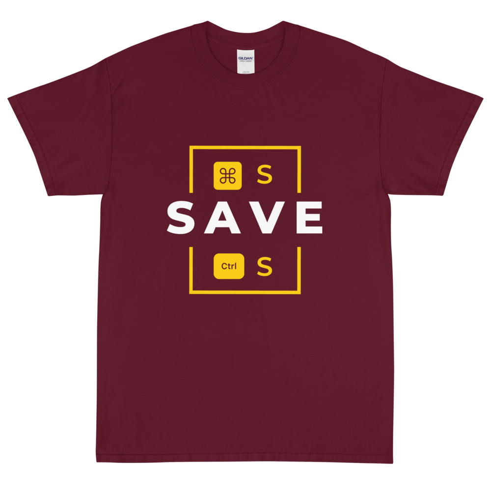 Press Save - Short Sleeve T-Shirt (White Variant)