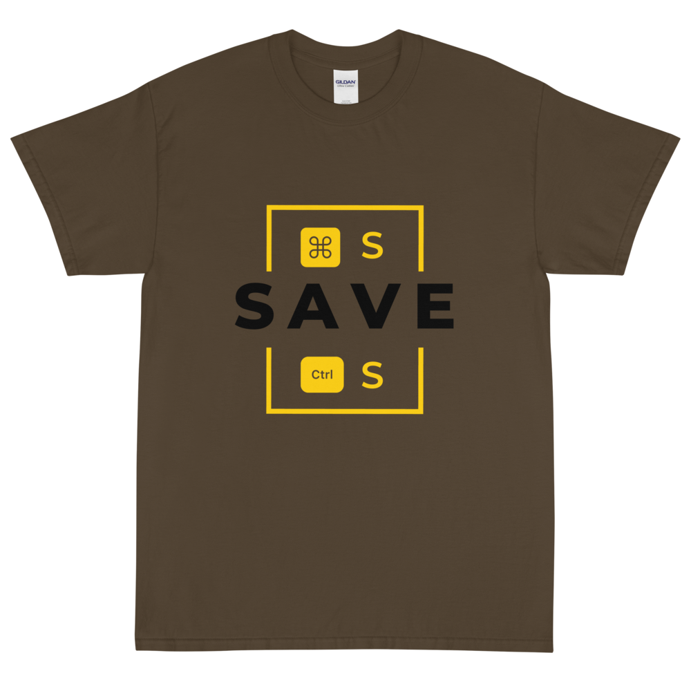 Press Save - Short Sleeve T-Shirt (Black Variant)