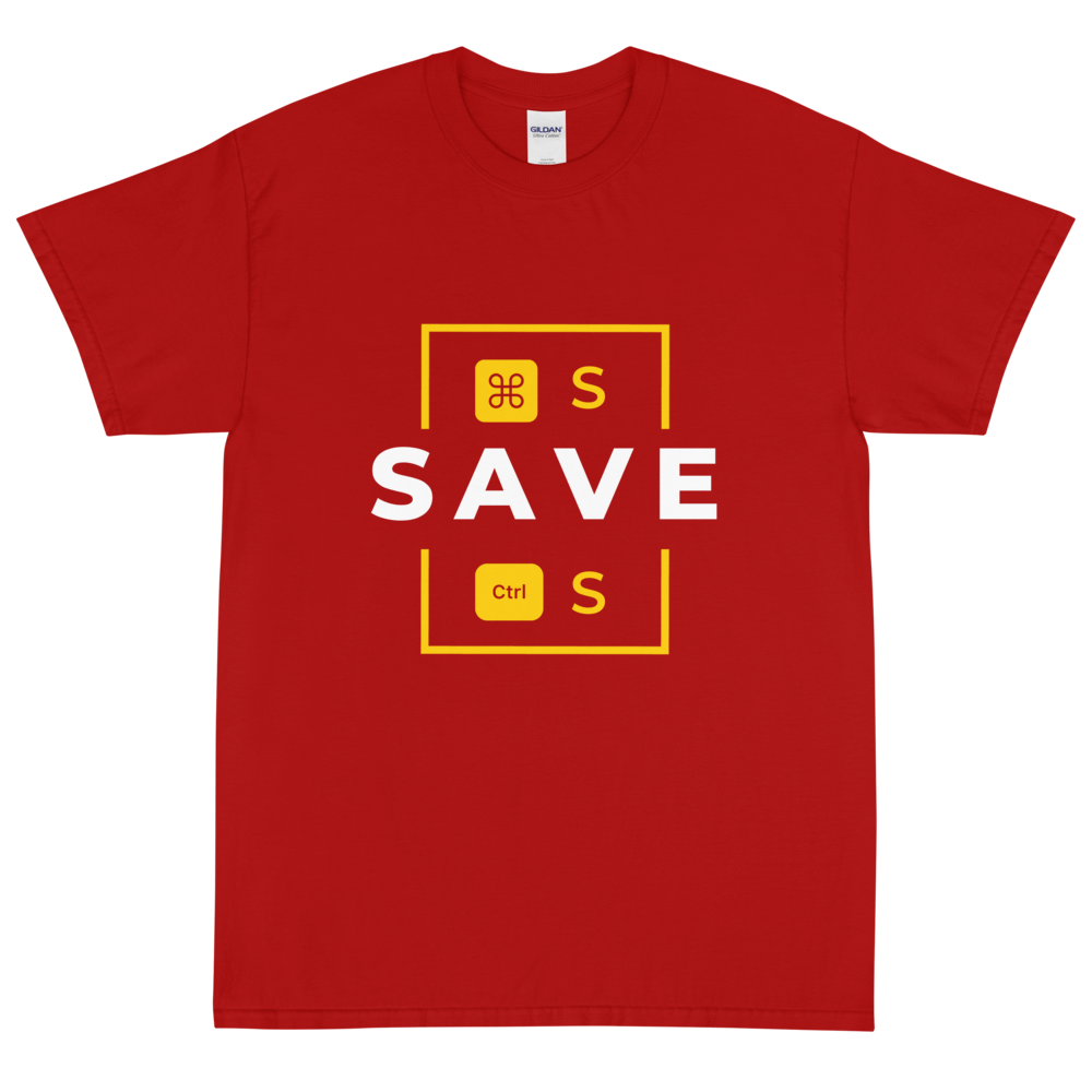 Press Save - Short Sleeve T-Shirt (White Variant)