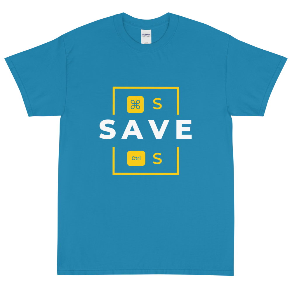 Press Save - Short Sleeve T-Shirt (White Variant)