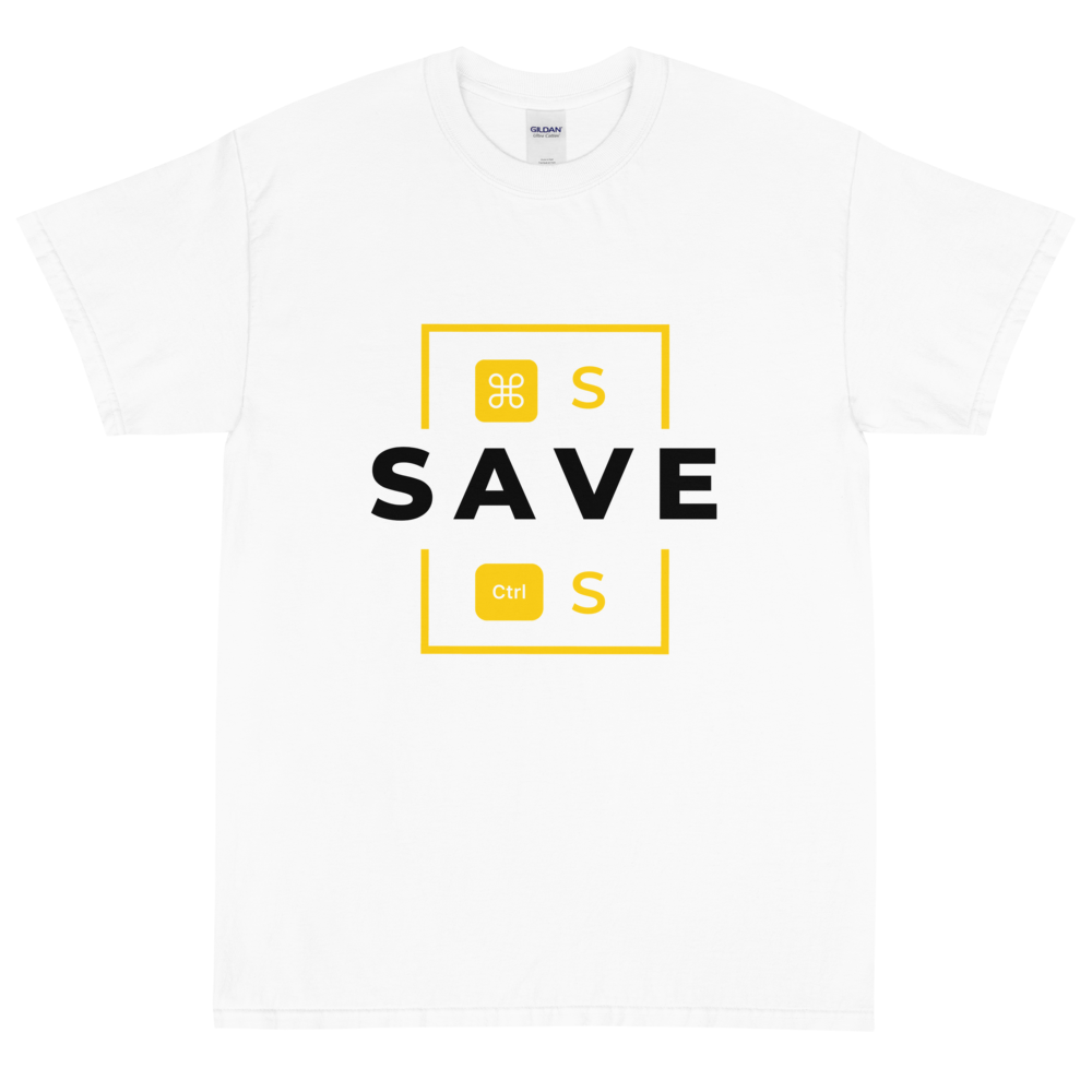 Press Save - Short Sleeve T-Shirt (Black Variant)
